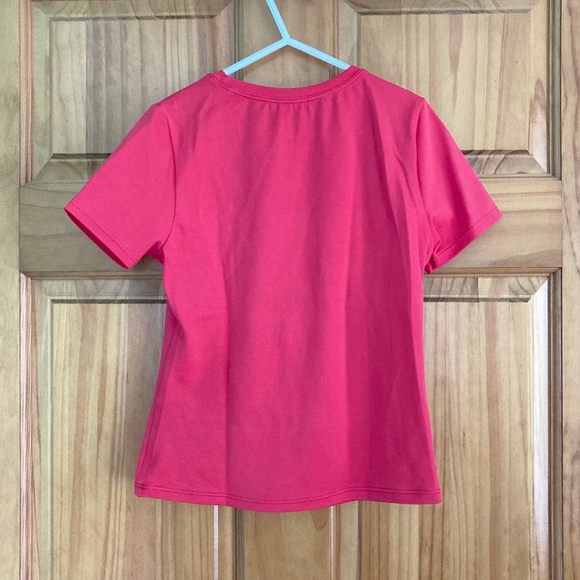 Girl’s size 7-8 Lands’ End short sleeved red swim top/rash guard - Picture 3 of 10